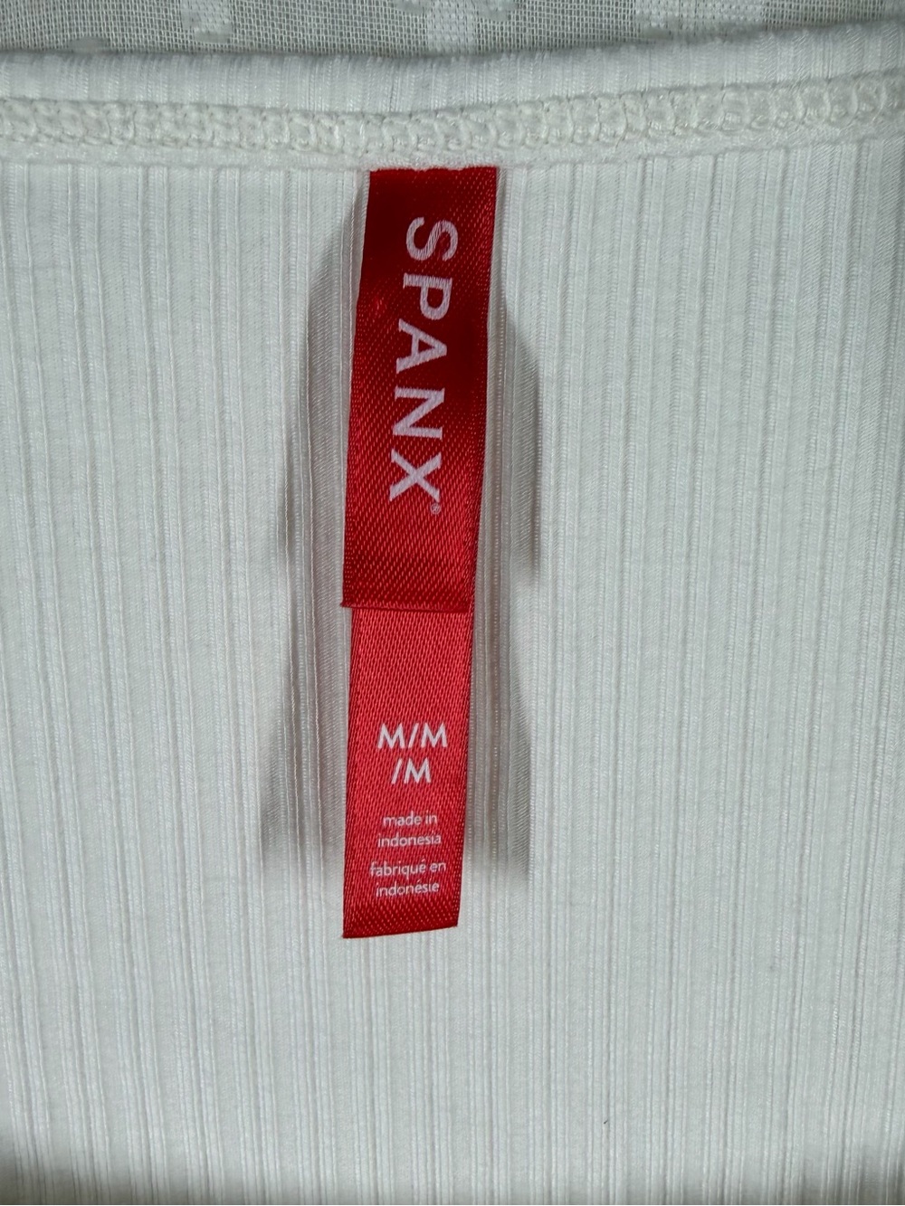 Spanx White Ribbed Scoop Neck Top - Picture 3 of 4